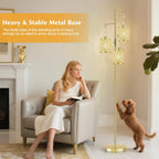 Crystal Floor Lamp Elegant Standing Modern Finish Tall