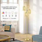 Crystal Floor Lamp Elegant Standing Modern Finish Tall