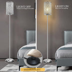 Crystal Floor Lamp Elegant Standing Modern Finish Tall