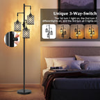 Crystal Floor Lamp Elegant Standing Modern Finish Tall