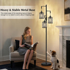 Crystal Floor Lamp Elegant Standing Modern Finish Tall