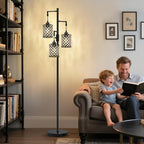 Crystal Floor Lamp Elegant Standing Modern Finish Tall