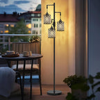 Crystal Floor Lamp Elegant Standing Modern Finish Tall