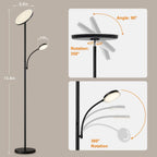 Gyrovu LED Uplighter Floor Lamp Standing with Remote