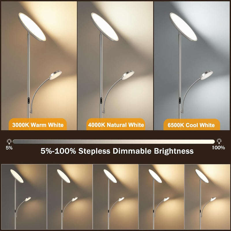 LED Uplighter Floor Lamp Standing with Remote Touch