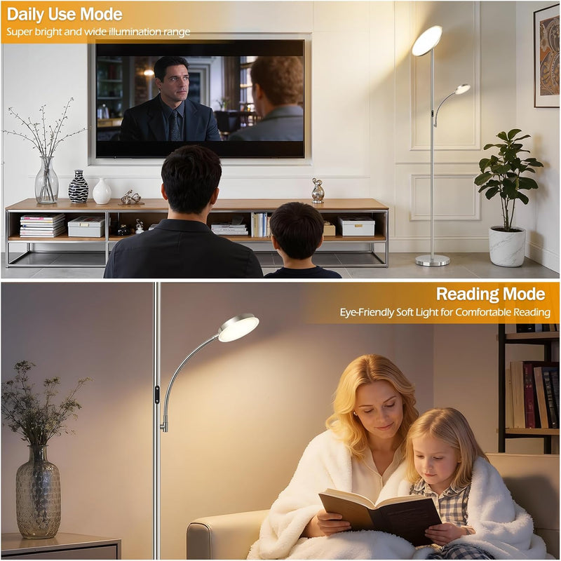 LED Uplighter Floor Lamp Standing with Remote Touch