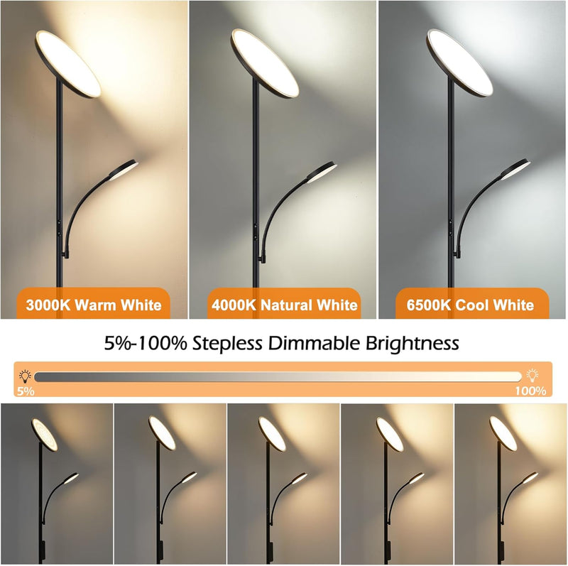 LED Uplighter Floor Lamp Standing with Remote Touch
