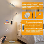 Gyrovu LED Uplighter Floor Lamp Standing with Remote