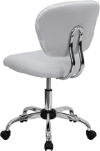 H--F-Wht-Gg Mid-Back Mesh Task Chair with Chrome Base