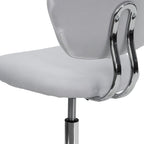 H--F-Wht-Gg Mid-Back Mesh Task Chair with Chrome Base
