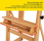 H-Frame Studio Easel Artist Floor with Large Storage