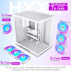 H1 Atx PC Case-Pre-Installed 7 Pwm Argb Fans