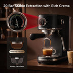 H10b Programmable Espresso Machine with LED Display Pressure