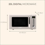 Haden Cotswold 800W Microwave Oven 20L Capacity 5