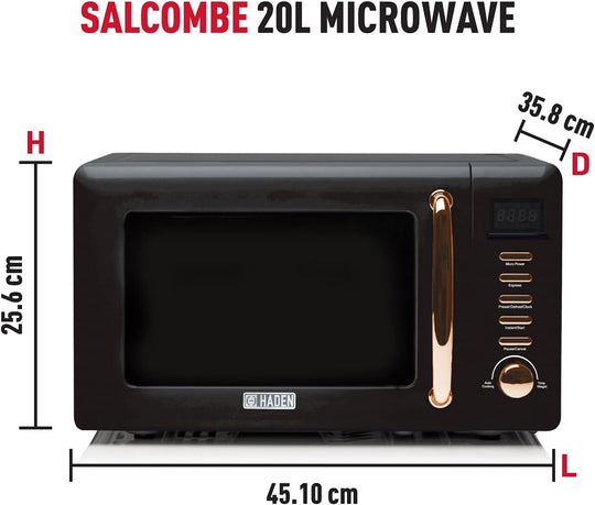 20L 800W 5 Power Levels Salcombe Copper