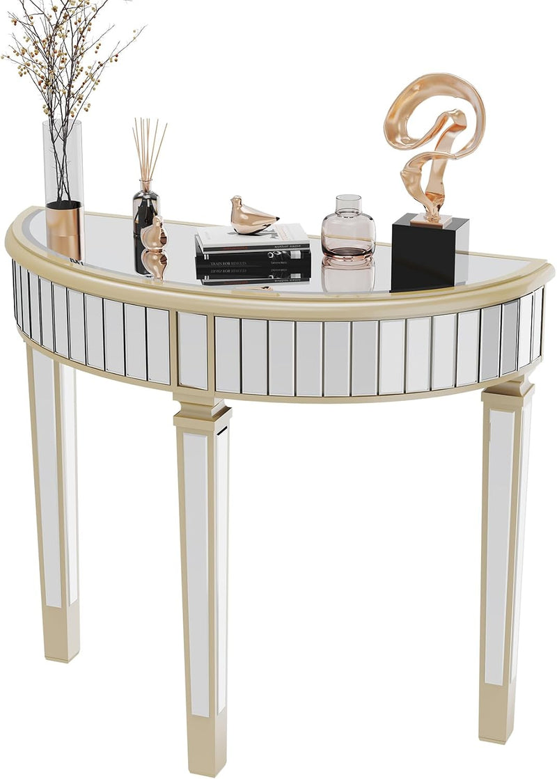 Half Moon Console Table Mirrored : Hallway 90