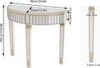 Half Moon Console Table Mirrored : Hallway 90