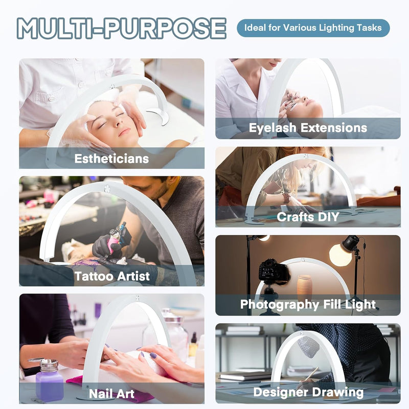 Half Moon Lamp for Desk Nail Light