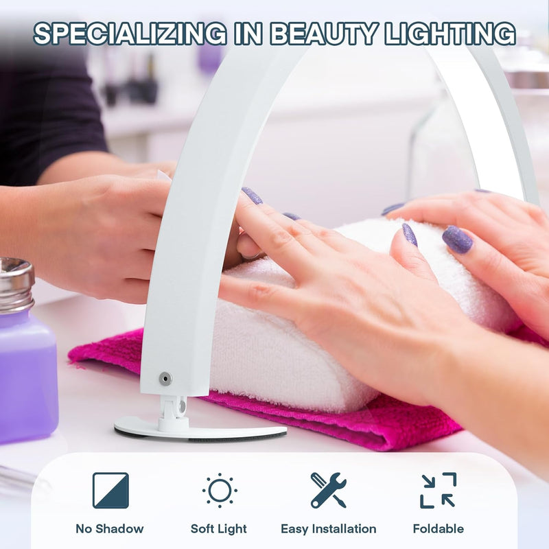 Half Moon Lamp for Desk Nail Light