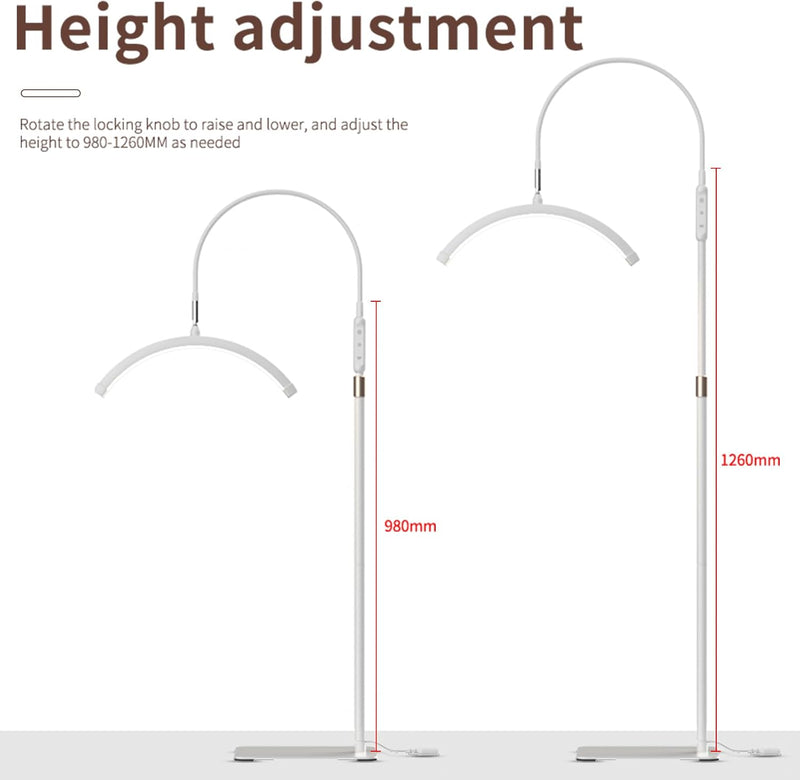 Half Moon Light Beauty Lamp Floor Standing Lash