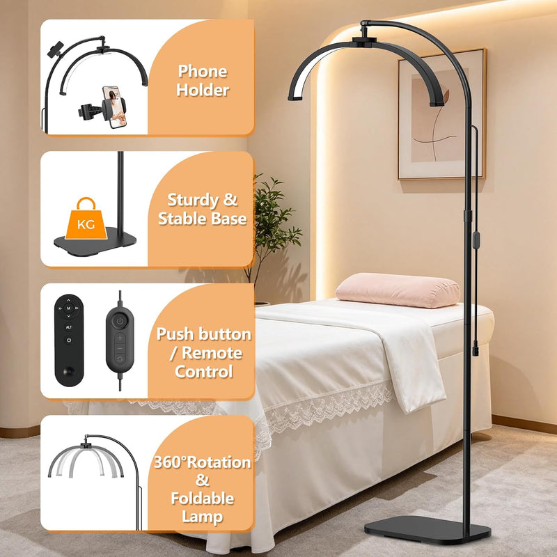Half Moon Light for Eyelash Tech Foldable Floor