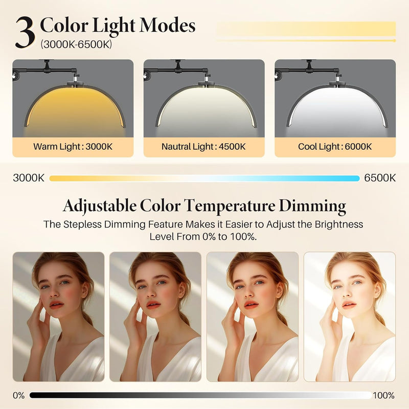 Half Moon Light for Lash: 21" Foldable Lash