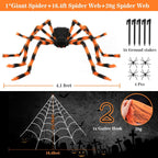 Halloween Decorations Spider Web 50'' Giant + 200''