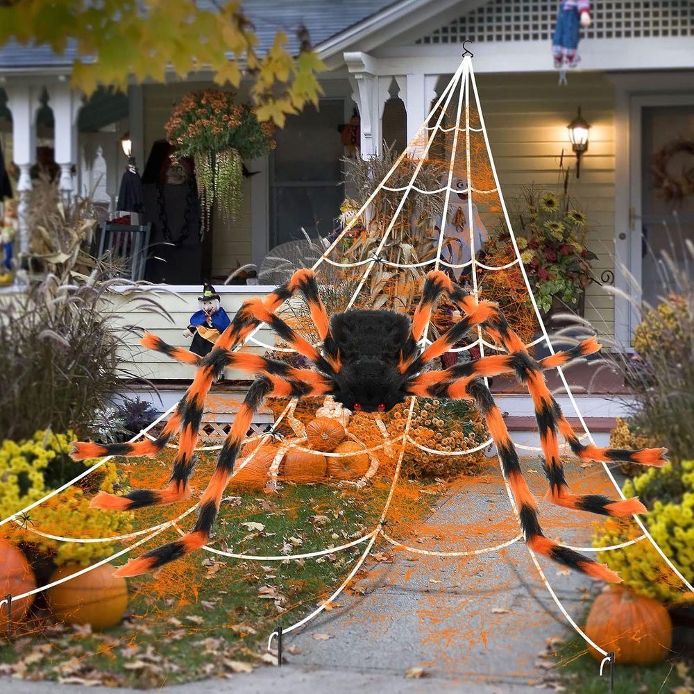 Halloween Decorations Spider Web 50'' Giant + 200''