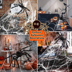 Halloween Decorations Spider Web 50'' Giant + 200''