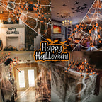 Halloween Decorations Spider Web 50'' Giant + 200''