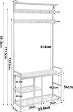 Hallway Coat Stand Industrial Rack Free Standing Hall