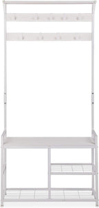 Hallway Coat Stand Industrial Rack Free Standing Hall