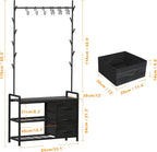 Hallway Coat Stand Industrial Rack Free Standing Hall