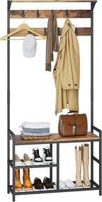 Hallway Coat Stand Industrial Rack Free Standing Hall