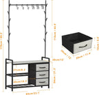 Hallway Coat Stand Industrial Rack Free Standing Hall