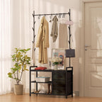 Hallway Coat Stand Industrial Rack Free Standing Hall
