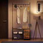 Hallway Coat Stand Industrial Rack Free Standing Hall