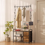 Hallway Coat Stand Industrial Rack Free Standing Hall