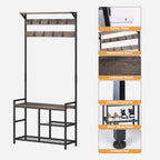 Hallway Coat Stand Industrial Rack Free Standing Hall