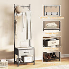 Hallway Coat Stand Industrial Rack Free Standing Hall