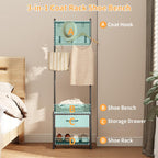 Hallway Coat Stand Industrial Rack Free Standing Hall