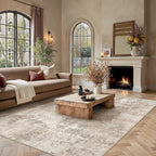 Hallway Runner Rug Washable Abstract Carpet Non