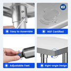 Hally Stainless Steel Table for Prep Work 24