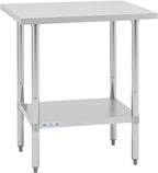 Hally Stainless Steel Table x36" Prepwork Commercial Tables