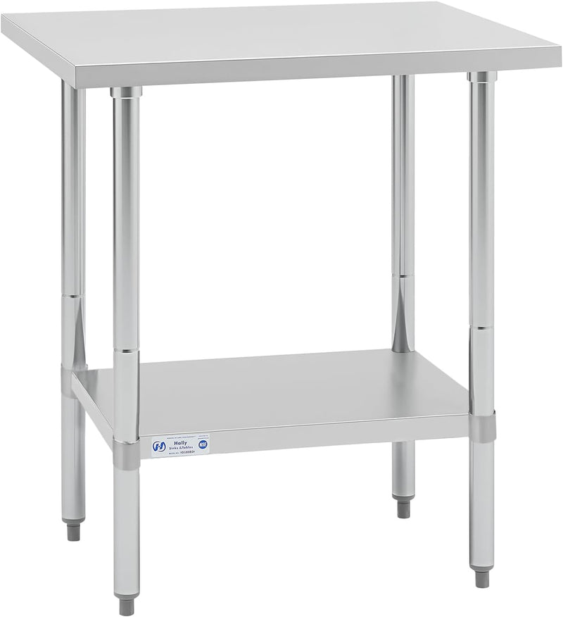 Hally Stainless Steel Table x36" Prepwork Commercial Tables