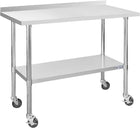With Backsplash and Casters
