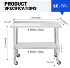 Hally Stainless Steel Table x36" Prepwork Commercial Tables
