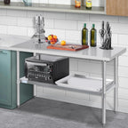 Hally Stainless Steel Table x36" Prepwork Commercial Tables