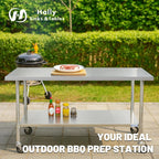Hally Stainless Steel Table x36" Prepwork Commercial Tables