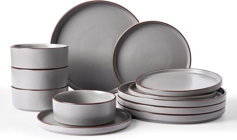 Halo Plates and Bowls Set 12 Pieces Dinner
